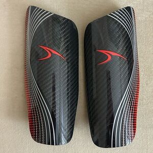 Black and Red Soccer Shin Guards / Pads